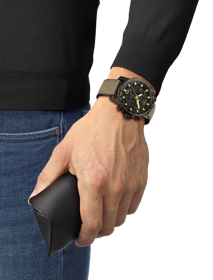 Simulation of the watch Tissot Supersport Chrono on a wrist