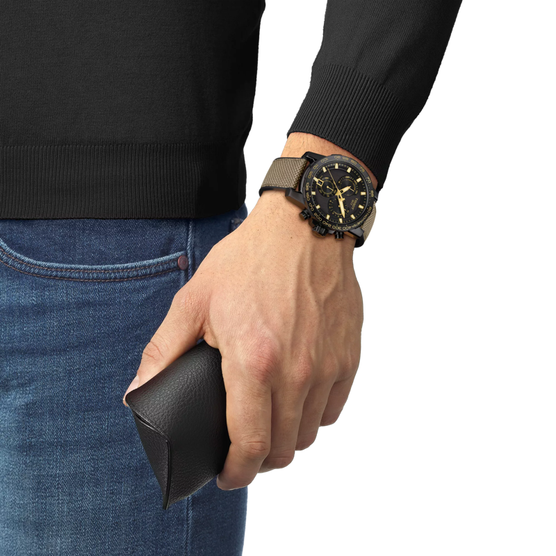 Simulation of the watch Tissot Supersport Chrono on a wrist