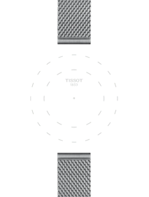 Focus on the lugs of Tissot Official Steel Milanais Bracelet Lugs 18 mm