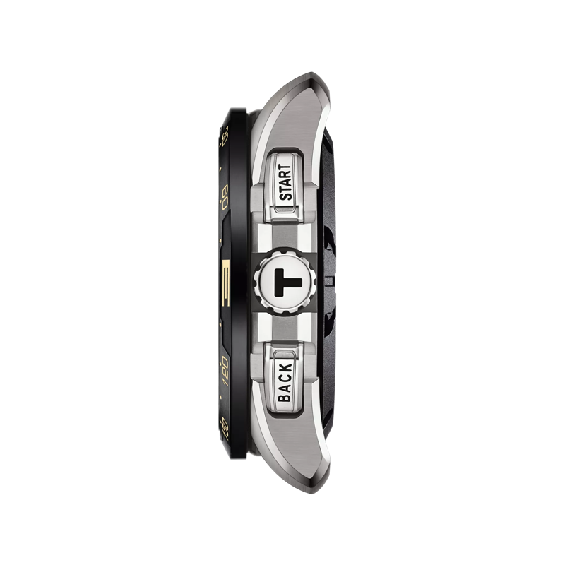 Profile view of the watch case TISSOT T-タッチ コネクト ソーラー