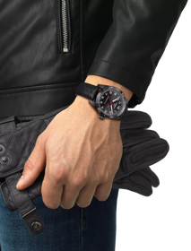 Simulation of the watch Tissot PRS 516 Powermatic 80 on a wrist