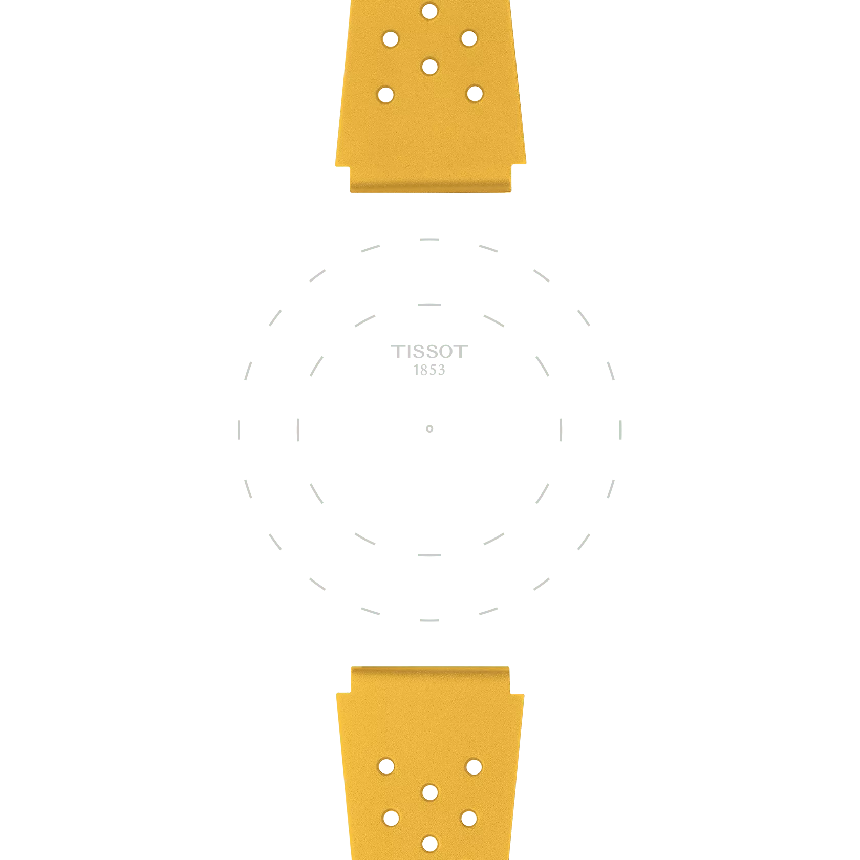 Tissot Official Yellow Sideral Rubber Strap