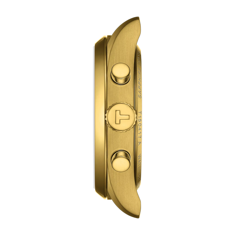 Profile view of the watch case Tissot PR 100 Chronograph
