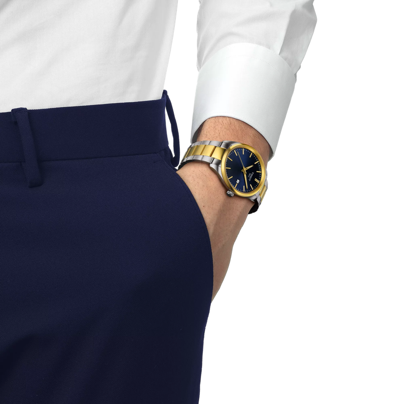 Simulation of the watch TISSOT PR 100 on a wrist