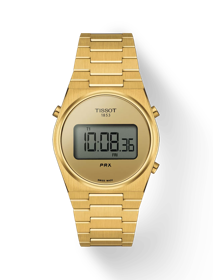 Front view of the watch Tissot PRX Digital 35 mm with shadow