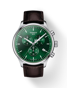 Front view of the watch Tissot Chrono XL Classic with shadow