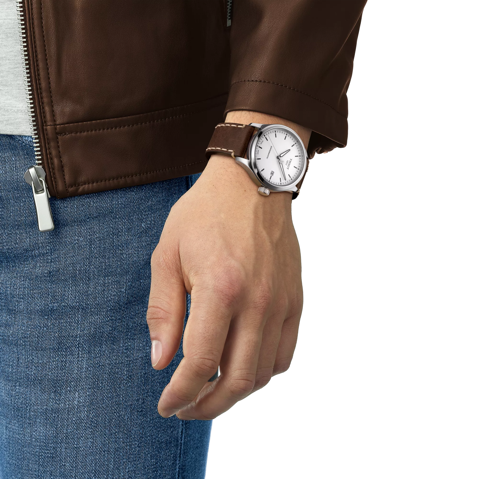 Simulation of the watch Tissot Gent XL Swissmatic on a wrist