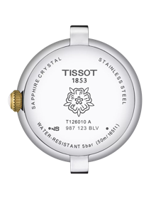 มุมมองด้านหลังของตัวเรือนนาฬิกา Tissot Bellissima Small lady