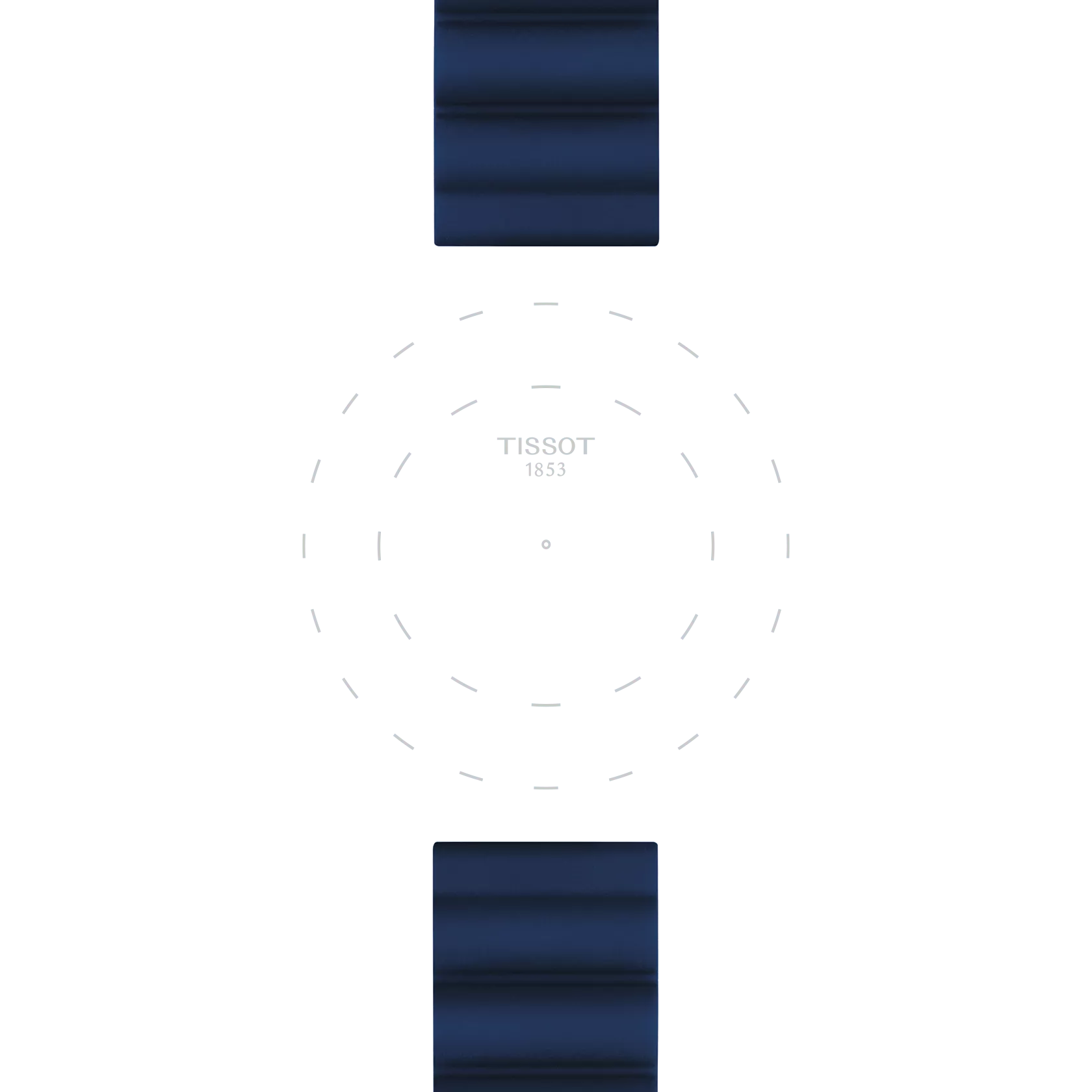 Tissot Official Blue Silicone Strap Lugs 22 mm