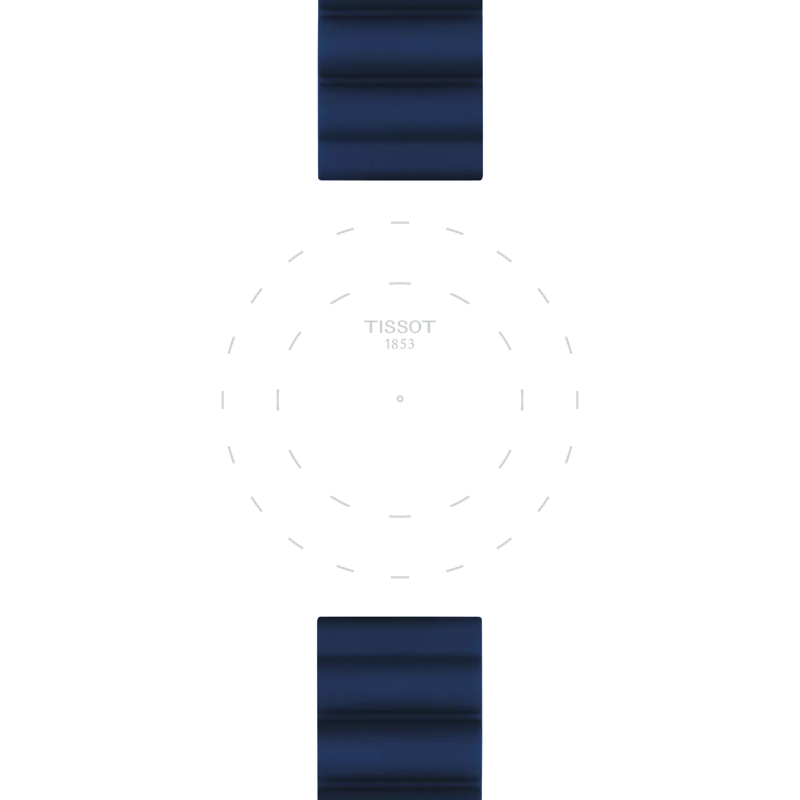 Tissot Official Blue Silicone Strap Lugs 22 mm