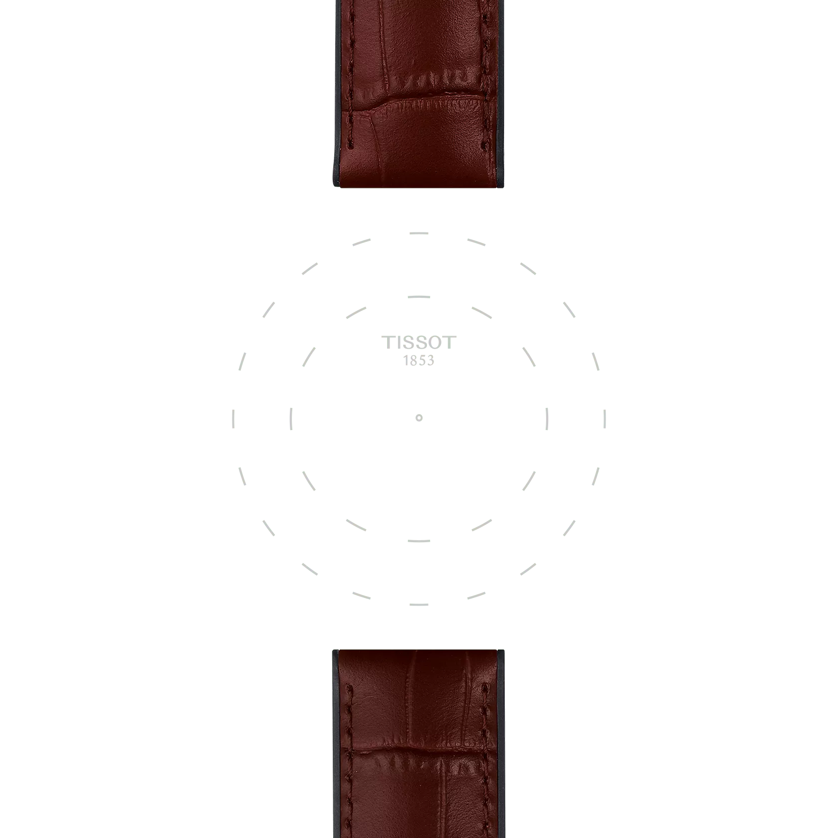 Tissot Official Brown Leather and Rubber Parts Strap Lugs 22 mm