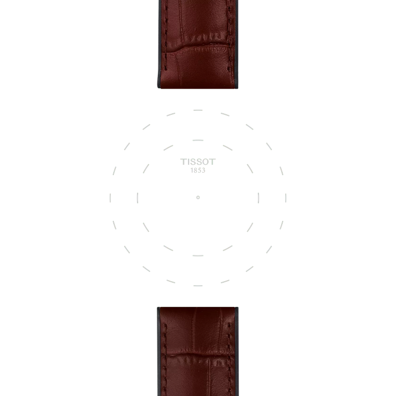 Tissot Official Brown Leather and Rubber Parts Strap Lugs 22 mm