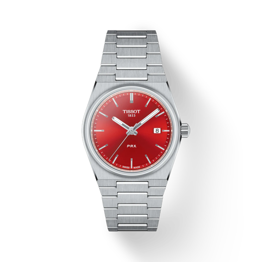 Tissot PRX Quartz 35mm の正面図・影あり