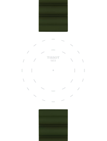 Bracelet officiel Tissot  silicone kaki entre-cornes 22 mm