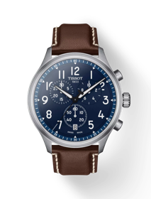 Front view of the watch Tissot Chrono XL Vintage with shadow