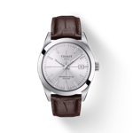Vue de face de la montre Tissot Gentleman Powermatic 80 Silicium avec ombre