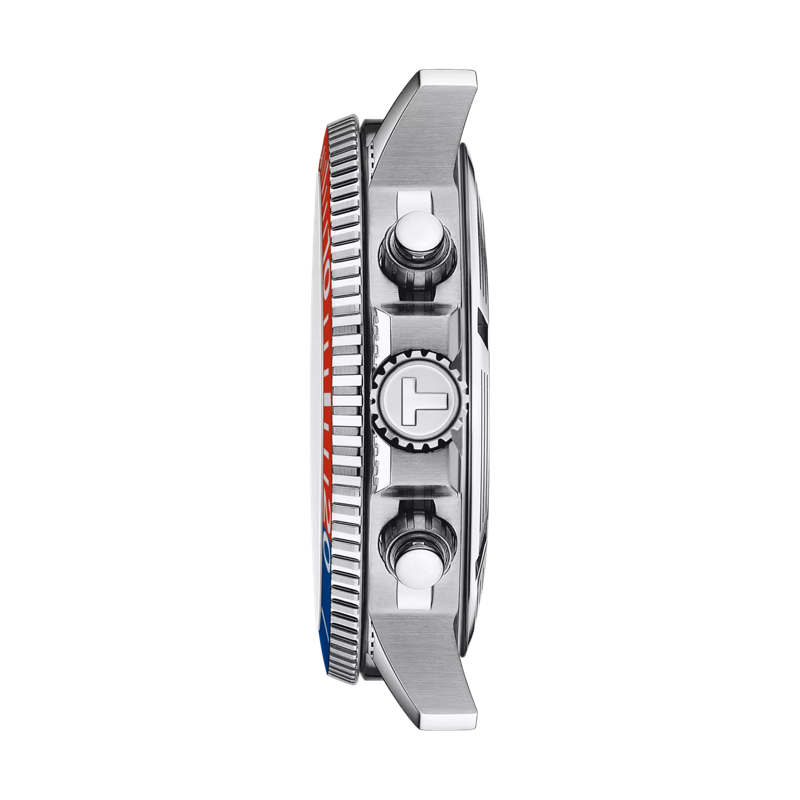 Profile view of the watch case Tissot Seastar 1000 石英計時款