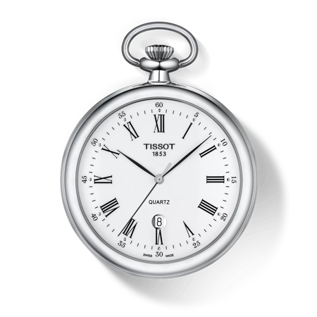 Front view of the watch Tissot Lepine with shadow