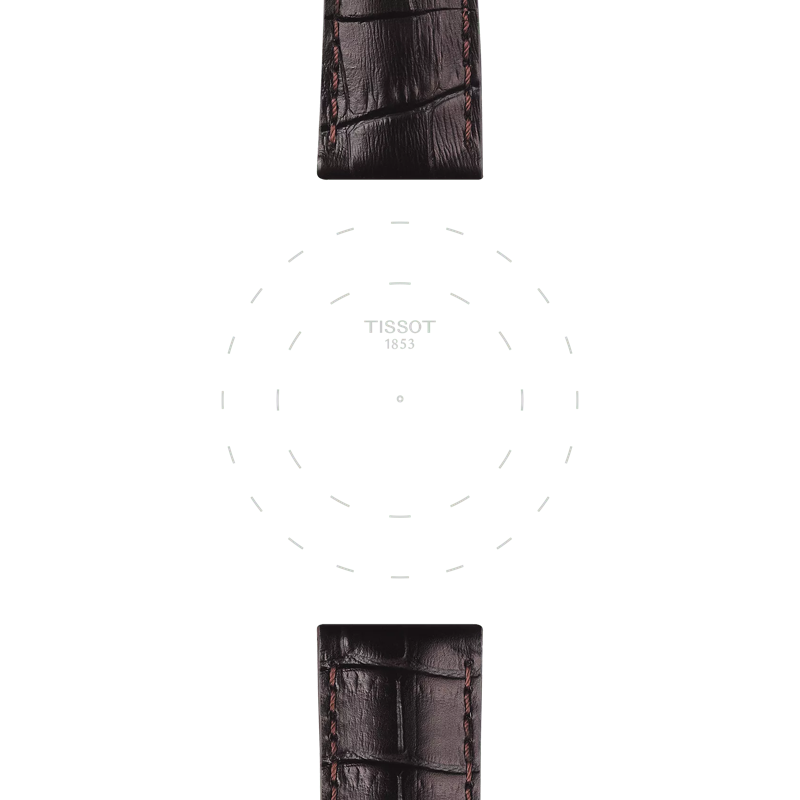 Tissot Official Brown Leather Strap Lugs 22 mm