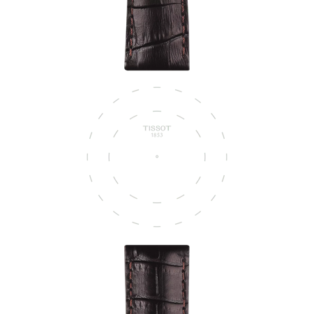 Cinturino Per Orologio Tissot In Pelle Marrone Da 20 Mm Con Chiusura Deployante In Acciaio Inossidabile - Italia - Foto 2