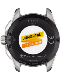 Back view of the watch case Tissot T-Touch Connect Solar Jungfraubahn Swiss Edition