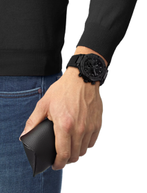 Simulation of the watch Tissot T-Race Quartz Chronograph on a wrist
