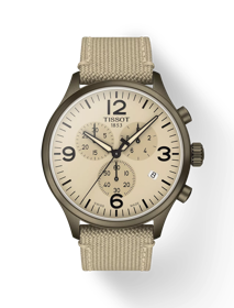 Front view of the watch Tissot Chrono XL with shadow