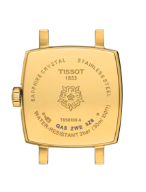 Back view of the watch case Tissot Lovely Square Summer Kit