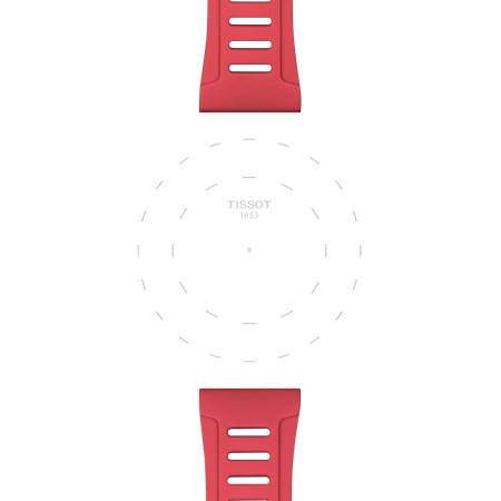 Tissot Official Red Silicone Strap Lugs 21 mm XS