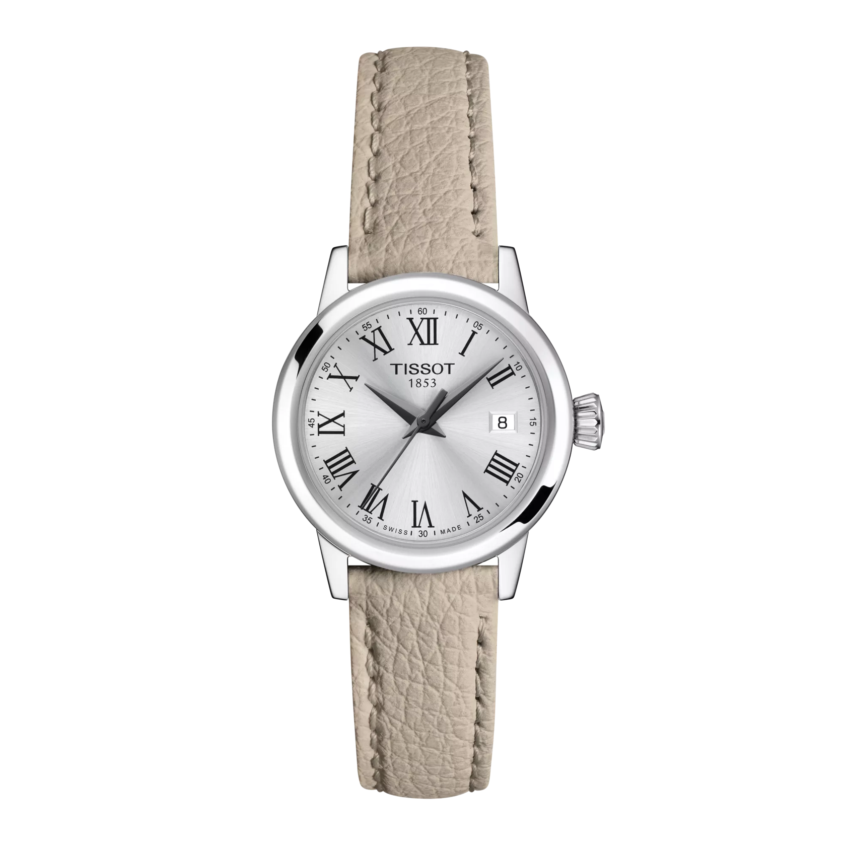 Vue de face de la montre Tissot Classic Dream Lady