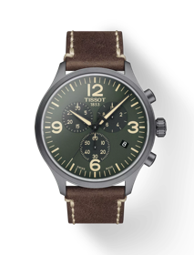 Front view of the watch Tissot Chrono XL with shadow