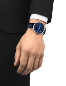 Simulation of the watch Tissot Chemin des Tourelles Powermatic 80 on a wrist