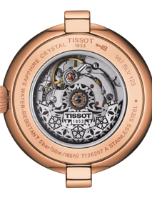 Back view of the watch case Tissot Bellissima Automatic