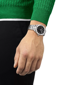 Simulation of the watch Tissot PR 100 Sport Gent on a wrist