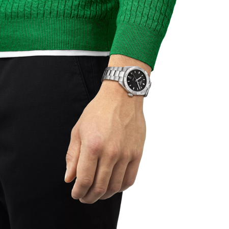 Simulation of the watch Tissot PR 100 Sport Gent on a wrist