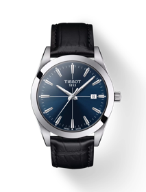 Front view of the watch Tissot Gentleman with shadow
