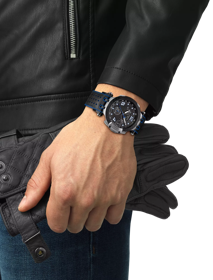 Simulation de la montre Tissot T-Race Chronograph Thomas Lüthi Limited Edition sur un poignet