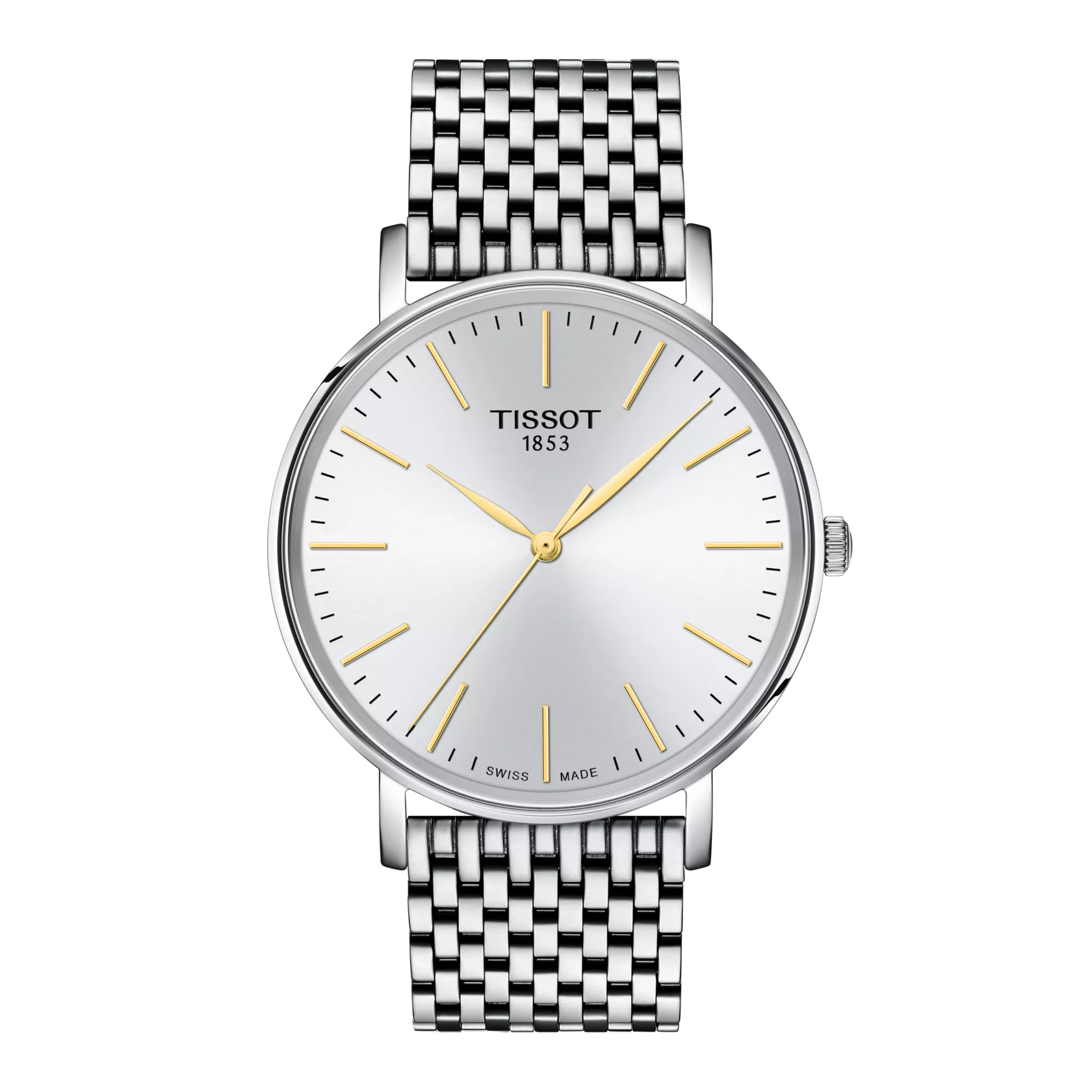 Front view of the watch Tissot Everytime 40mm