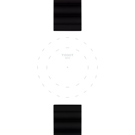 Silikonowy czarny pasek Tissot 22 mm