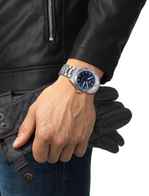 Simulation of the watch Tissot PRS 516 Powermatic 80 on a wrist