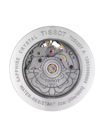 Back view of the watch case Tissot Lady Heart Powermatic 80