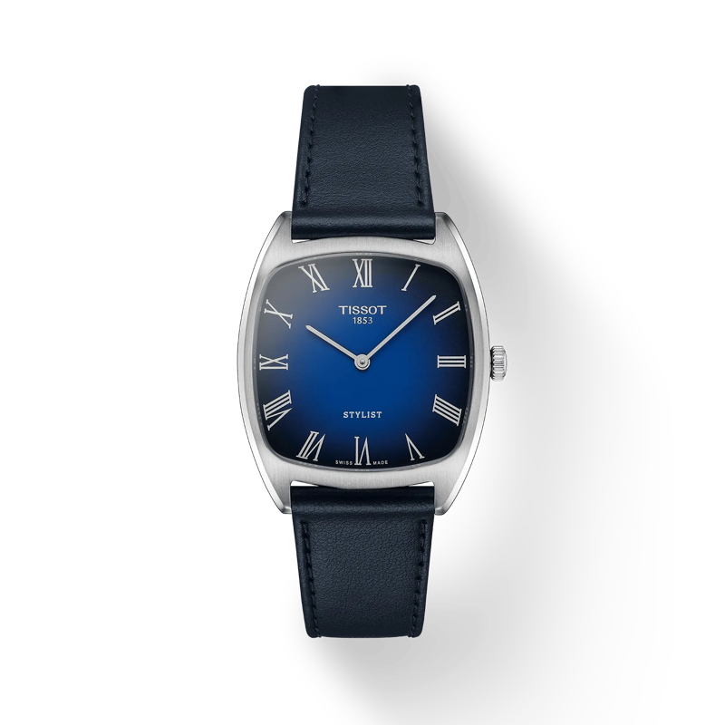Front view of the watch 티쏘 스타일리스트 with shadow