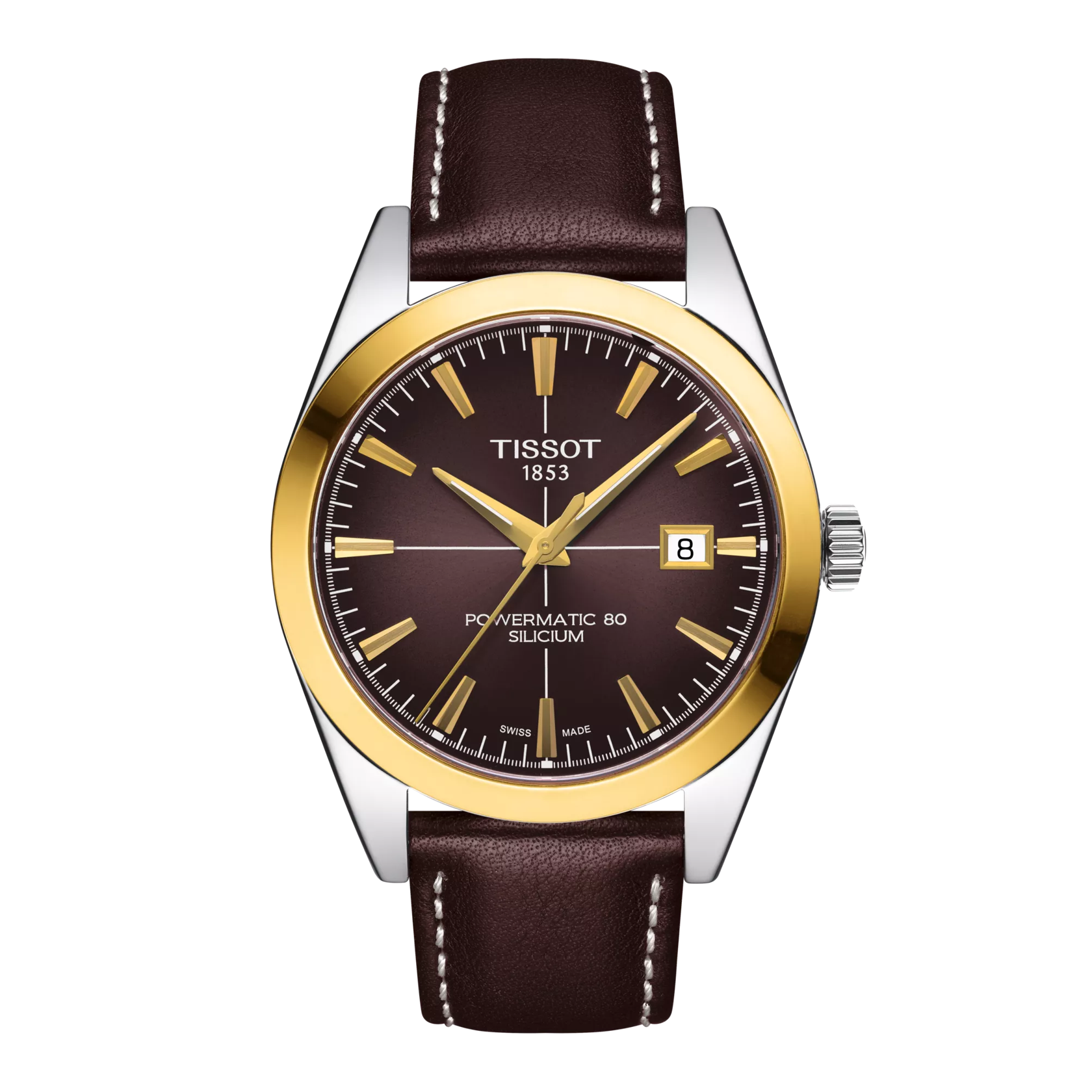 Tissot Gentleman Powermatic 80 Silicium 18K Massivgoldlünette