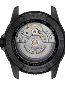 Back view of the watch case Tissot Seastar 1000 Powermatic 80 40mm