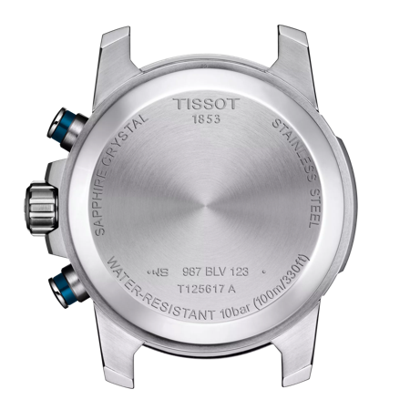 Back view of the watch case Tissot Supersport Chrono