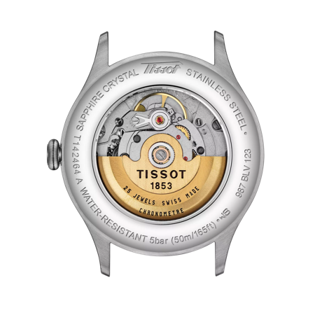 Back view of the watch case Tissot Heritage 1938 天文台認證自動款