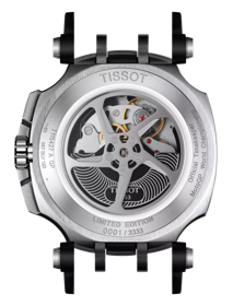 มุมมองด้านหลังของตัวเรือนนาฬิกา Tissot T-Race MotoGP Automatic Chronograph