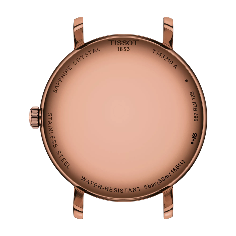 Back view of the watch case Tissot Everytime 34mm