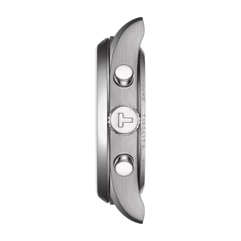 Profile view of the watch case Tissot PR 100 Chronograph