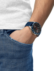 Simulation of the watch Tissot T-Touch Connect Solar on a wrist